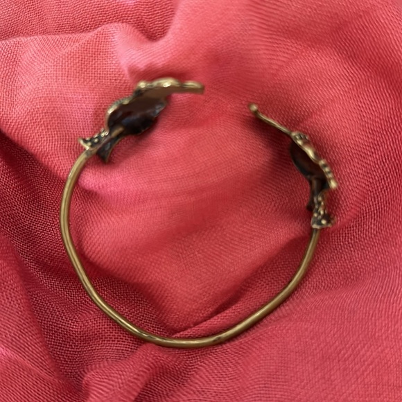 Handcrafted Ethnic Brass Cuff - Picture 3 of 5